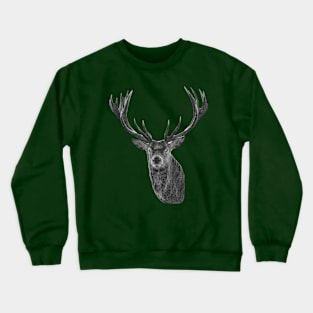 Red Deer Stag in B&W Crewneck Sweatshirt